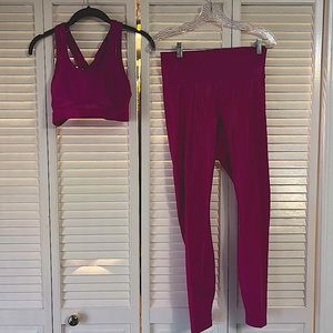Pink shimmer Fabletics matching set